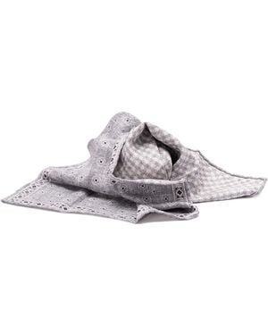 Brunello Cucinelli Patterned Silk Scarf - Metallic