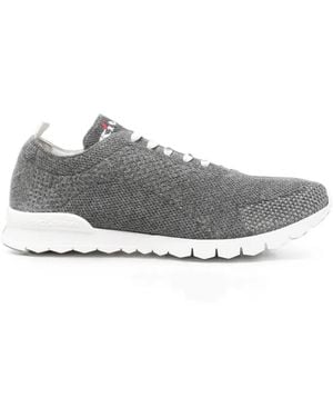Kiton Knit Lace-Up Trainers - Grey