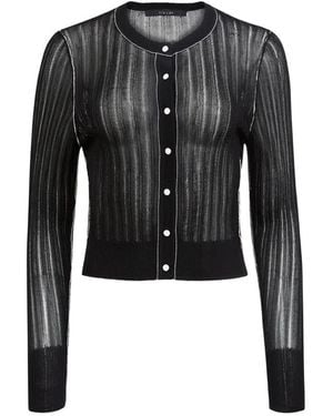 Toccin Klassischer Cropped-Cardigan - Schwarz
