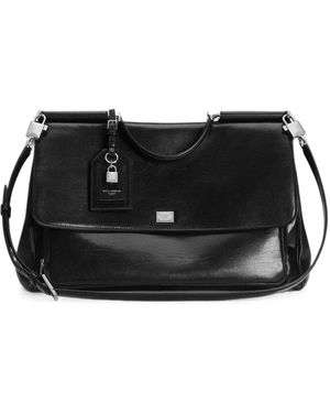 Dolce & Gabbana My Sicily Calfskin Handbag - Black