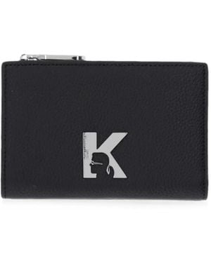 KARL LAGERFELD Billetera Con Placa Del Logo - Negro