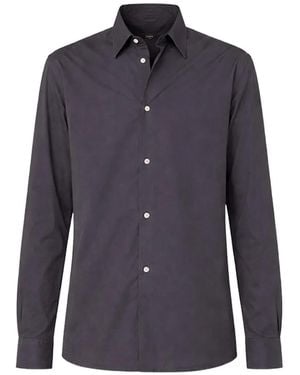 Officine Generale Chemise À Col Pointu - Blue