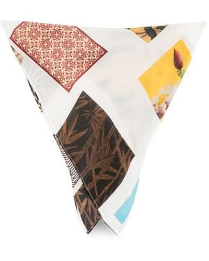 Erika Cavallini Semi Couture Patchwork-Print Scarf - Pink