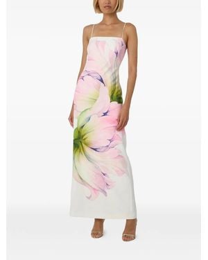 Toccin Floral-Print Sleeveless Maxi Dress - White