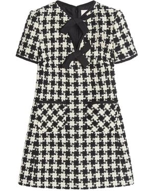 Valentino Garavani Damier Light Tweed Mini Dress - Black