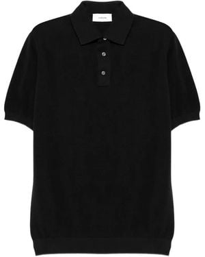 Lardini Buttoned Polo Shirt - Black
