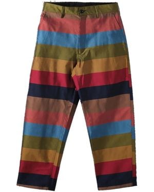 4SDESIGNS Striped Pants - Blue