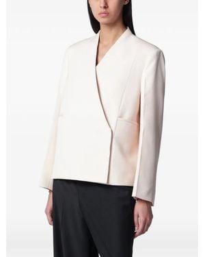 Jil Sander Wrap-Style Wool Blazer - White