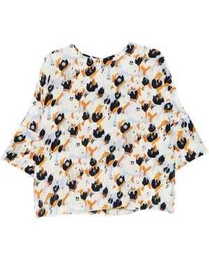 Marni Silk Woven Top - White