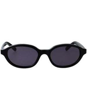 Maison Margiela Oval-Frame Sunglasses - Blue