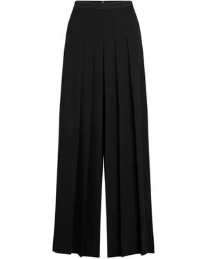 KARL LAGERFELD Pleated Wide-Leg Pants - Black