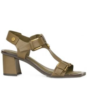 Ash Criss Sandalen Aus Kalbsleder Mit Schnalle - Mettallic