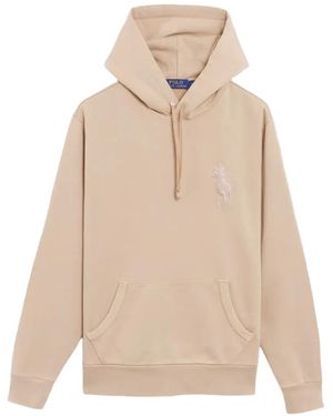 Polo Ralph Lauren Logo Hoodie Sweater - Natural