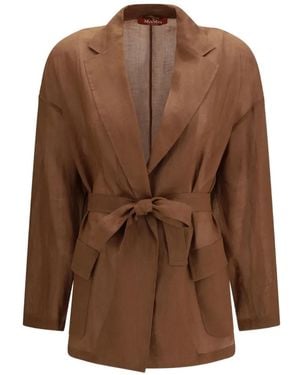 Max Mara Belted Jacket - Brown