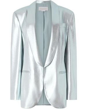 Genny Blazer metalizado con botones - Azul