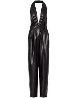 Liu Jo Jumpsuit Aus Beschichtetem Stoff - Schwarz