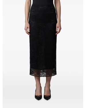 Dolce & Gabbana Lace Midi Skirt - Black
