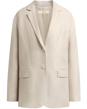 12 STOREEZ Tailored Linen Blazer - Natural