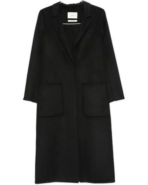 ViCOLO Notched-Lapels Single-Breasted Coat - Black