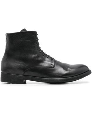 Officine Creative Hive 016 Lace-Up Zip-Fastening Boots - Black