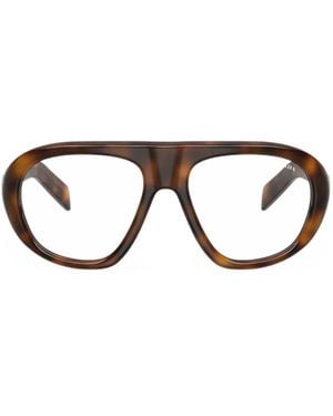 Prada Tortoiseshell-Pattern Sunglasses - Black