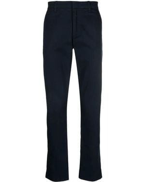 Vince Mid-Rise Straight-Leg Trousers - Blue