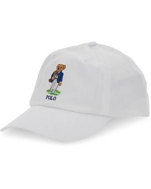 Polo Ralph Lauren Embroidered-Logo Wimbledon Cap - White