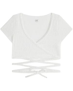 Kith Talia Ii Monogram Tie Top - White