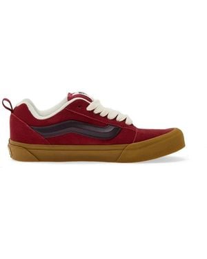 Vans Zapatillas Bajas De Ante Con Cordones - Rojo