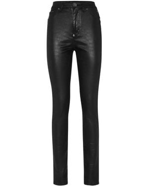Philipp Plein High-Waisted Jeggings - Gray