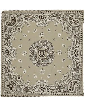Ferragamo Gancini Schal Mit Paisley-Print - Mettallic