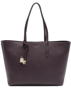 Aspinal of London Shield Charm East West Tote - Purple