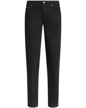 Dolce & Gabbana Jeans mit Logo-Patch - Schwarz