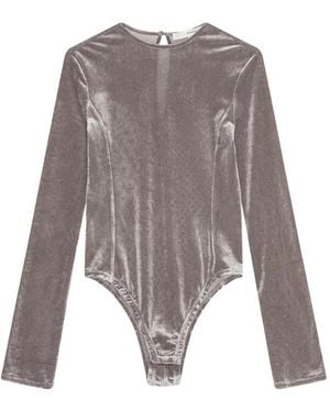 Remain Velvet Bodysuit - Brown