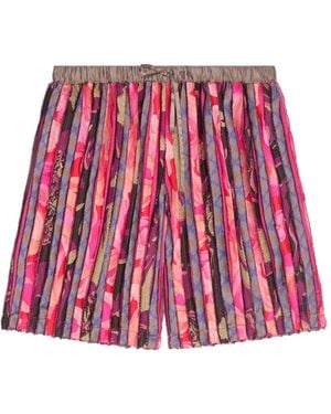 Dries Van Noten Striped Shorts - Red