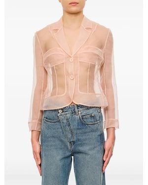 Simone Rocha スリムフィット ジャケット - ブルー