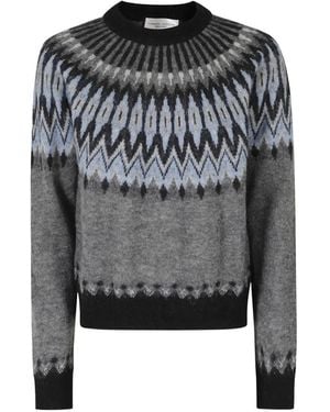 Roberto Collina Patterned Sweater - Gray