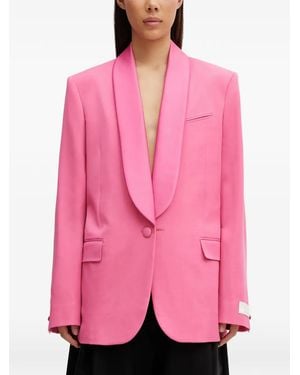 KENZO Shawl-Lapel Single-Breasted Blazer - Pink