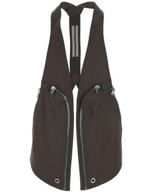 Rick Owens Temple Bauhaus Zip-Detail Gilet - White