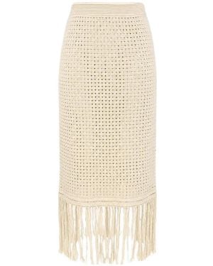 Zimmermann Indra Fringe-Trimmed Skirt - White