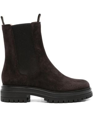 Gianvito Rossi Chester Elastic-Panel Boots - Black