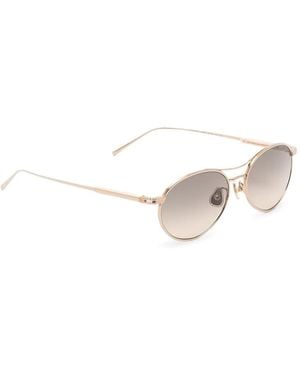 Brunello Cucinelli Round-Frame Sunglasses - White