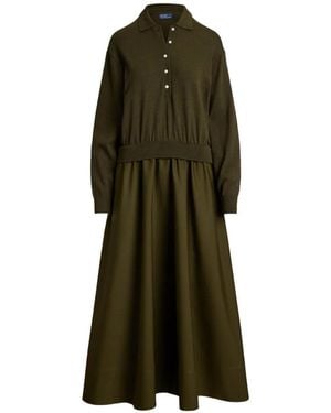 Polo Ralph Lauren Long Sleeve Polo Dress - Green