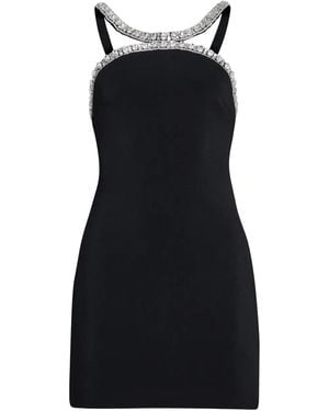 retroféte Ailsa Verfraaide Mini-Jurk - Zwart