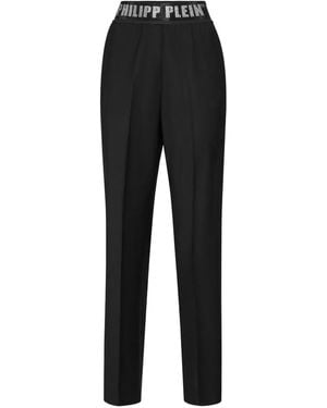 Philipp Plein Embellished-Waistband Trousers - Black