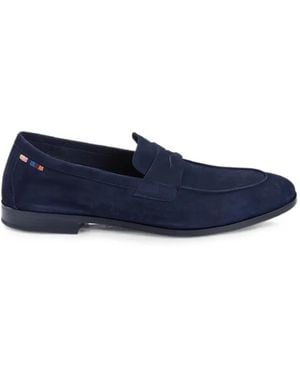 Paul Smith Murano Suede Penny-Slot Loafers - Blue