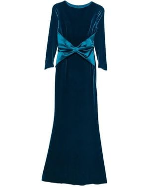 La Petite Robe Di Chiara Boni Velvet Maxi Dress - Blue