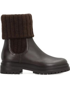 Gianvito Rossi Tenney 40Mm レザーチェルシーブーツ - ブラウン