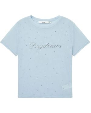 B+ AB Rhinestone-Embellished T-Shirt - Blue