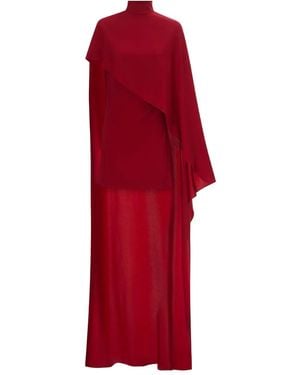 Taller Marmo Carrington Cape Mini Dress - Red